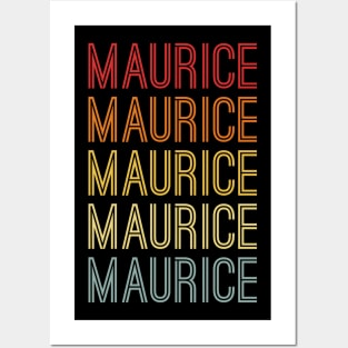 Maurice Name Vintage Retro Pattern Posters and Art